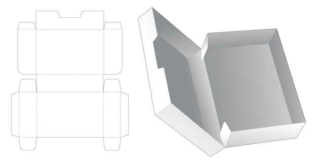 Molde De Caixa Em Formato Retangular Flip Vetor Premium 5345