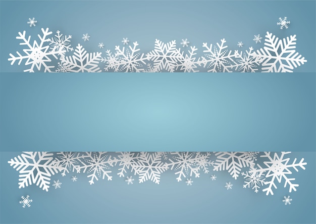 Natal E Feliz Ano Novo Azul De Fundo Vector Floco De Neve Vetor