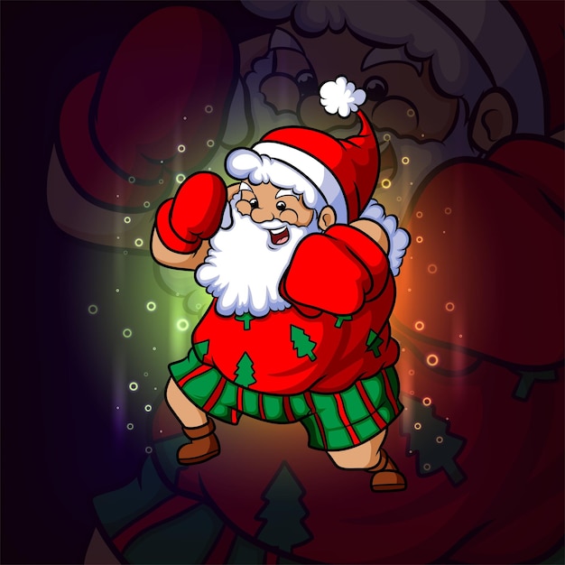 O Papai Noel Est Fazendo O Design De Ilustra O Do Mascote Esport Do