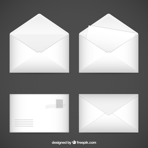 Download Os envelopes brancos | Vetor Grátis