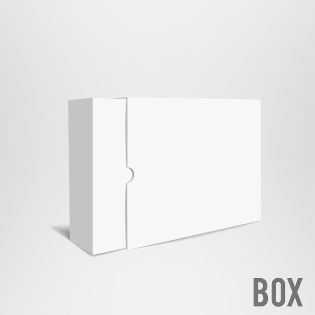 Download Pacote de papelão branco caixa mockup eps 10 | Vetor Premium