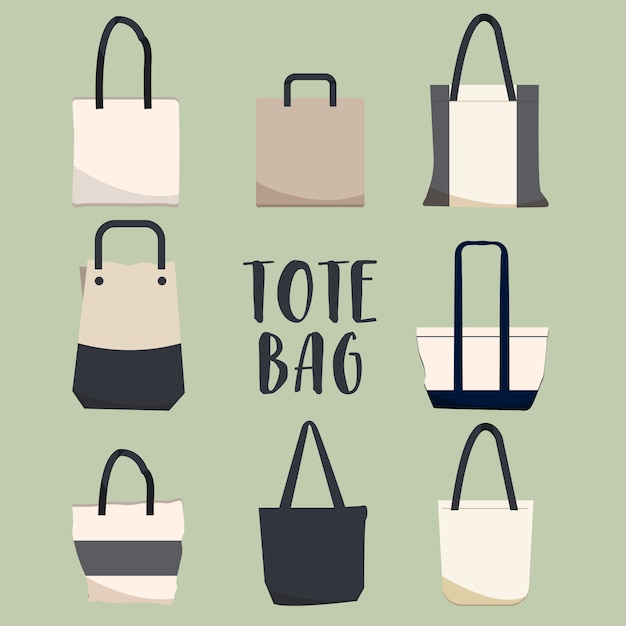 Pacote de saco totoe Vetor Premium