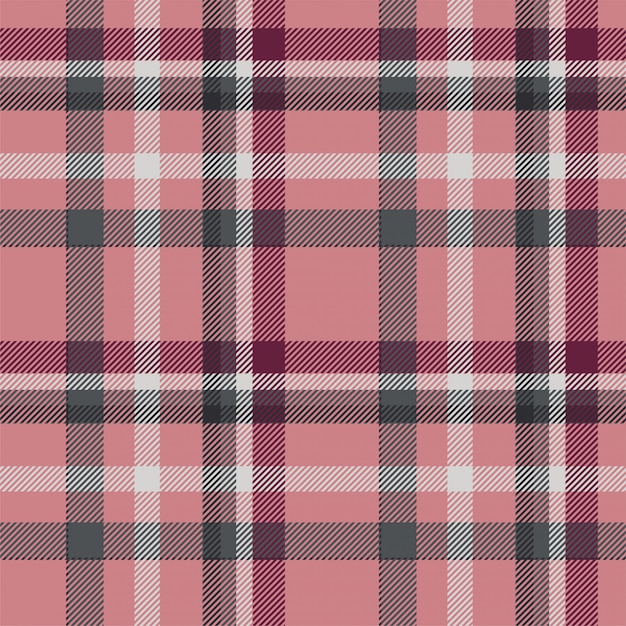 Padrão de xadrez sem costura tartan escócia. tecido de fundo retrô. textura geométrica quadrada de cor vintage cheque. Vetor Premium