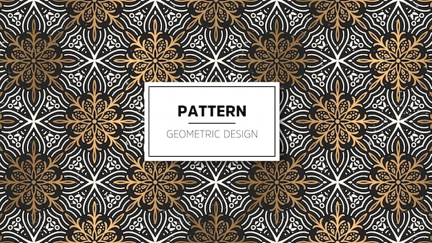Papel de parede com padrão de mandala. Vetor grátis