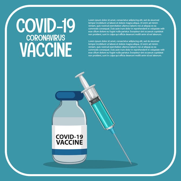 Pesquisa E Desenvolvimento De Vacinas Para Covid 19 Ou Cartaz Ou Banner De Coronavirus Vetor Premium