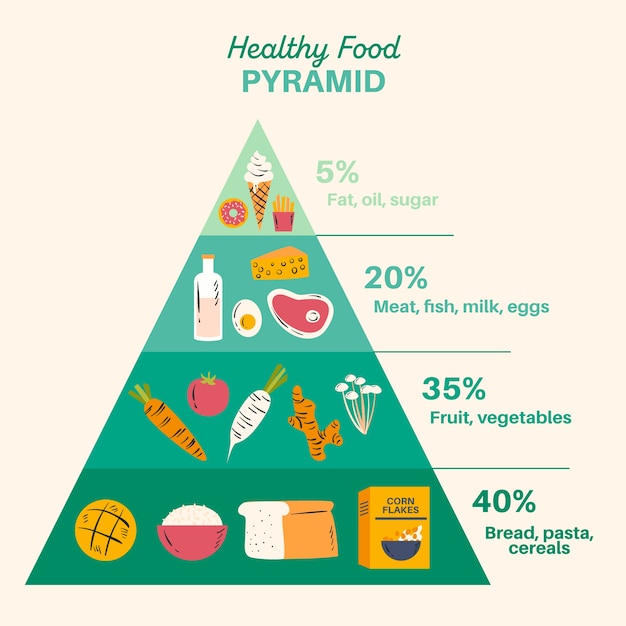 Pir Mide Alimentar Saud Vel Vetor Gr Tis