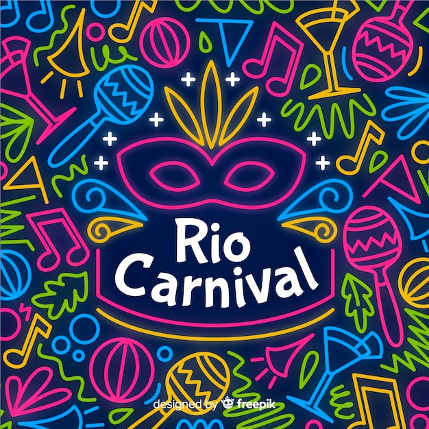 Plano de fundo do carnaval brasileiro Vetor grátis
