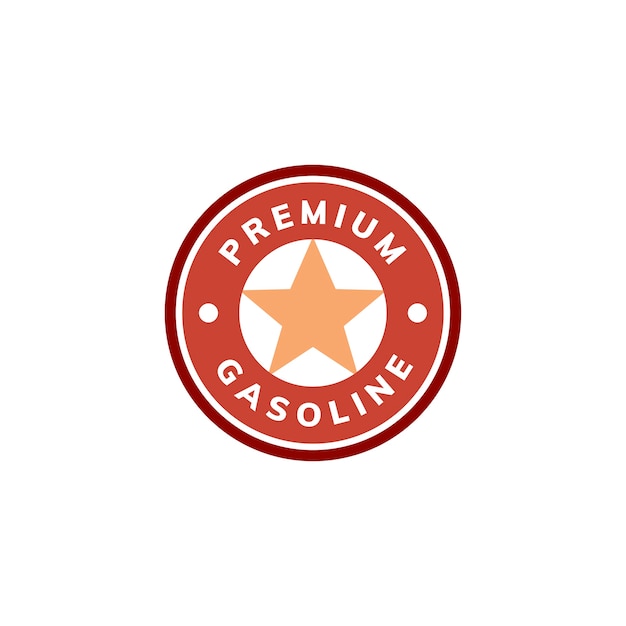 Premium gasolina bandeira icon ilustração Vetor grátis