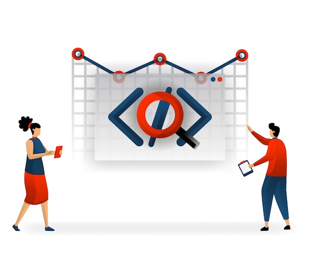 Programação e codificação determinam o tráfego no site Vetor Premium