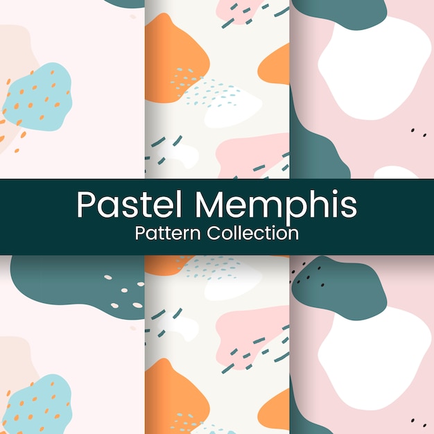 Projeto pastel do teste padrão de memphis Vetor grátis