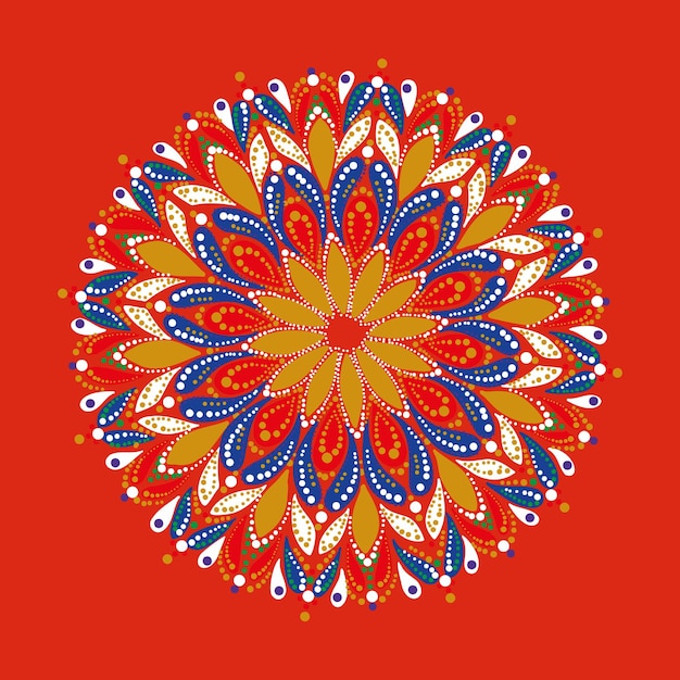 Projeto Redondo Do Ornamento Mandala étnica Ilustração Em Vetor Padrão Popular Redondo 9166