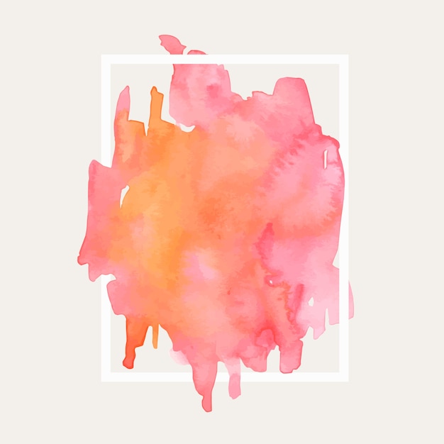 Quadro geométrico com mancha aquarela gradiente rosa Vetor grátis