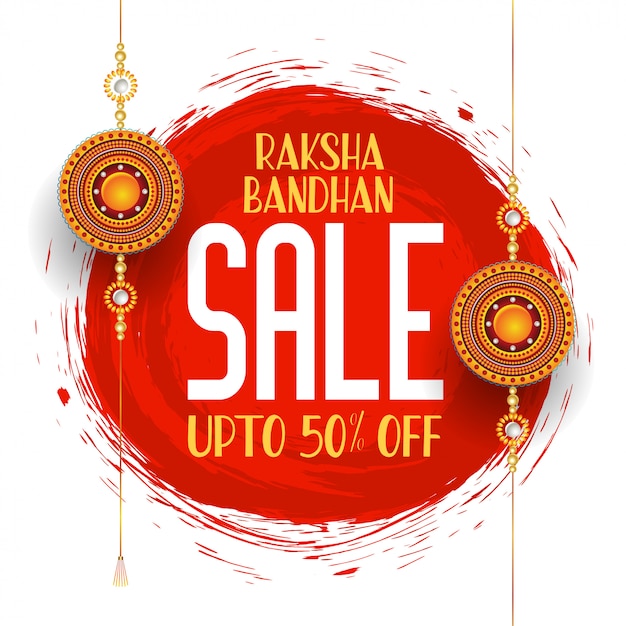 Raksha bandhan banner de venda festival Vetor grátis