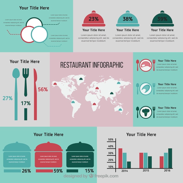 Restaurante Com Elementos Infogr Fico Vetor Gr Tis