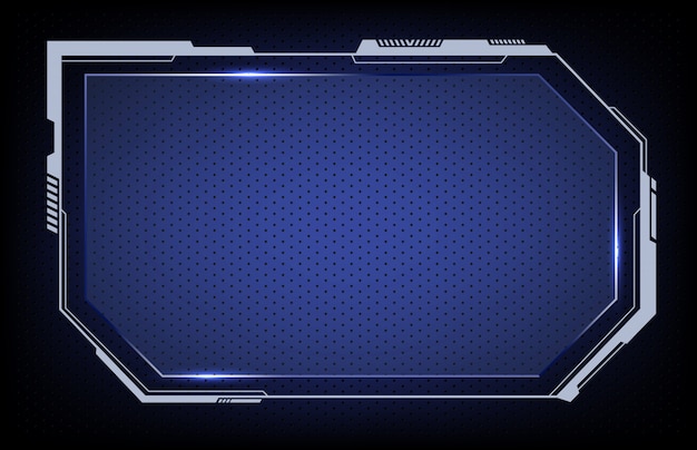 Resumo de fundo de tecnologia futurista hud ui Vetor Premium