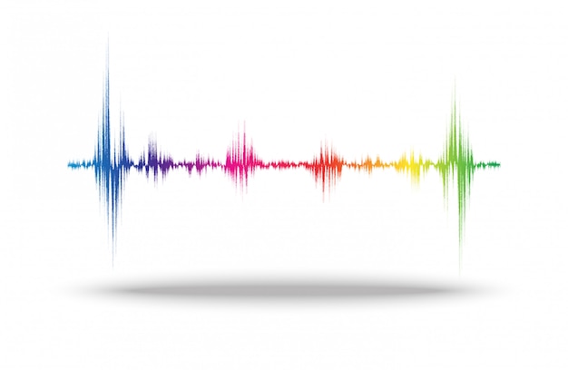 Resumo de soundwave de linha Vetor Premium