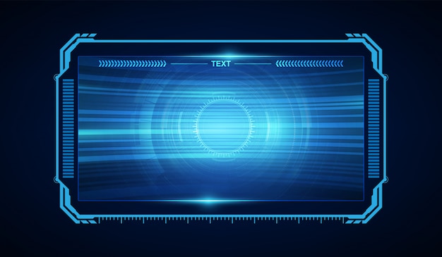 Resumo hud ui gui futurista sistema de tela futurista design virtual Vetor Premium