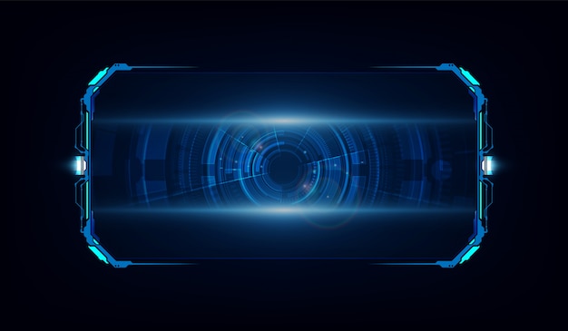Resumo hud ui gui futuro sistema tela futurista virtual Vetor Premium