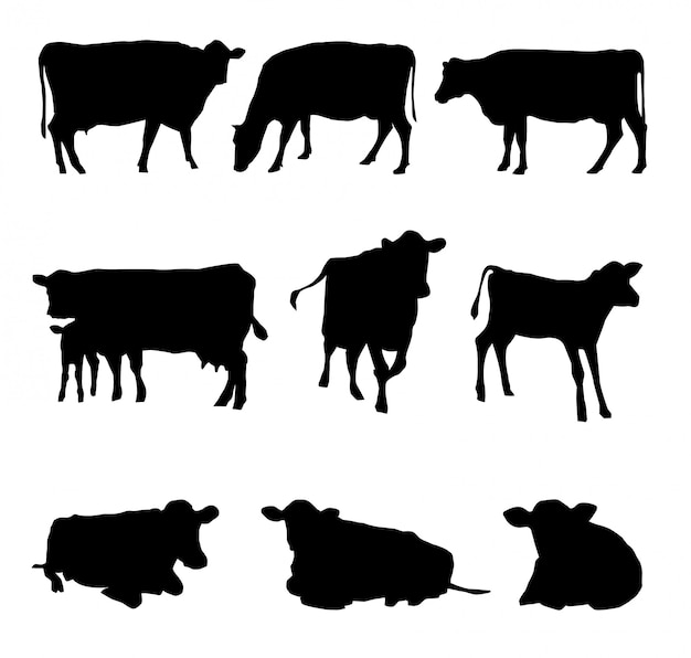 Featured image of post Silhueta Vetor Vaca Bulls stickers silhouettes free vector
