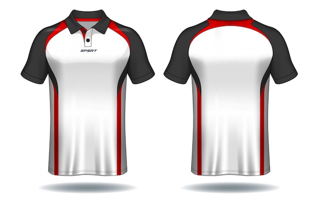 Download T-shirt polo design, modelo de camisa de esporte. | Vetor ...