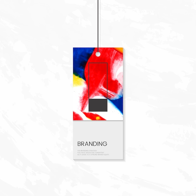 Tag de roupa com design artístico Vetor grátis