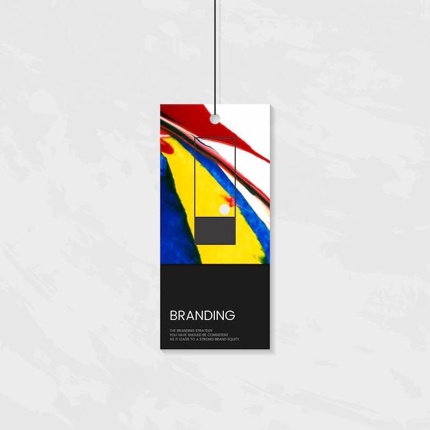 Tag de roupa com design artístico Vetor grátis