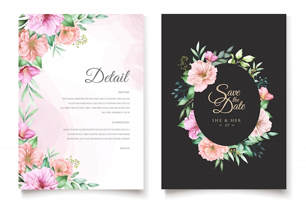 Featured image of post Convite Tema Flores Vetor de casamento convite floral convite obrigado cart o rsvp conjunto de design de aquarela