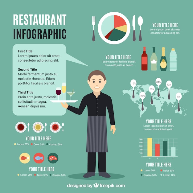 Template Infografia Restaurante Baixar Vetores Premium