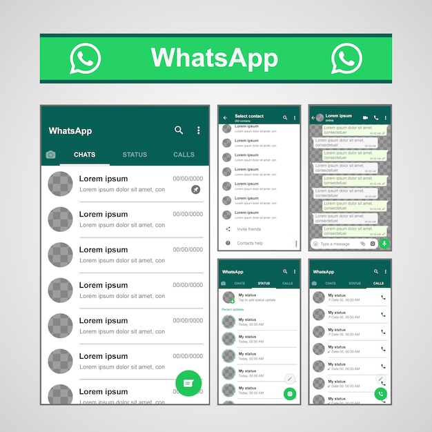 Template whatsapp | Vetor Premium