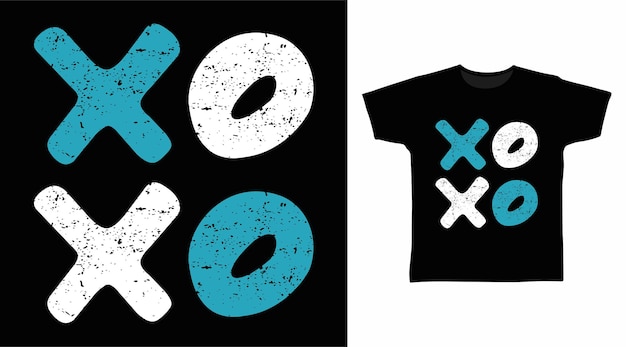 Tipografia Xoxo Para Design De Camisetas Vetor Premium