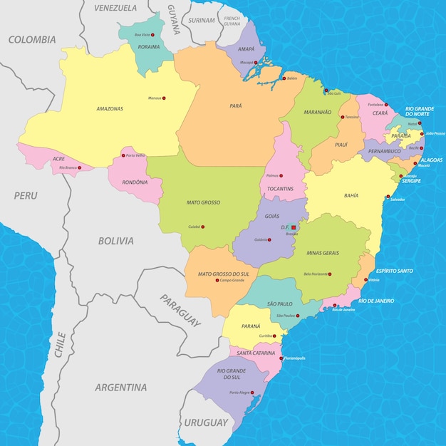 Vector Mapa Do Brasil 1078 314 
