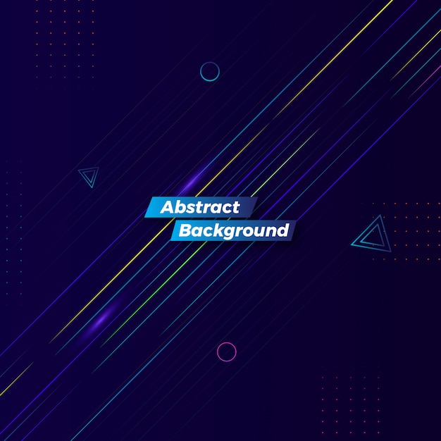 Vetor de fundo de movimento de néon abstrata deslumbrante Vetor Premium