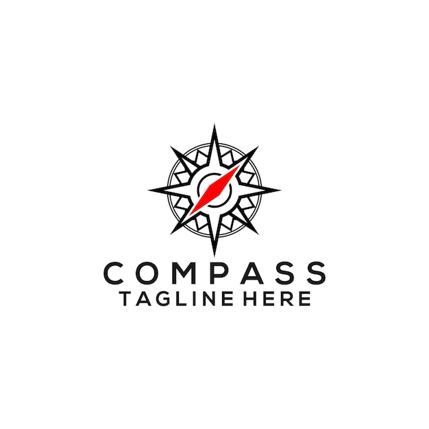 Vetor De Logotipo Da Bússola Modelo De Logotipo Compass Vetor Premium