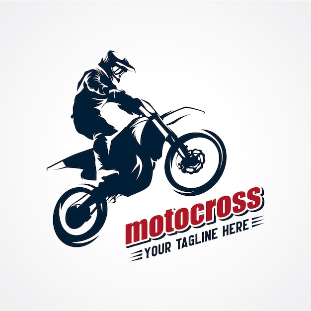 Vetor de logotipo de motocross extrema vector premium 