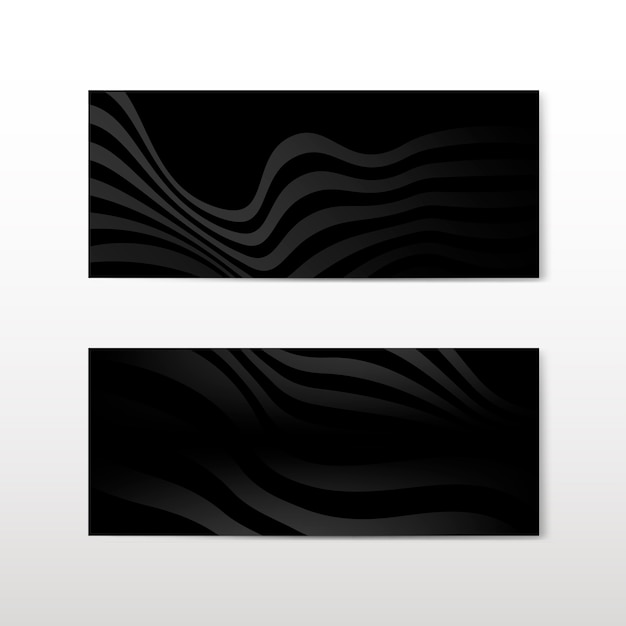 Vetores De Design De Banner Abstrato Preto Vetor Gr Tis