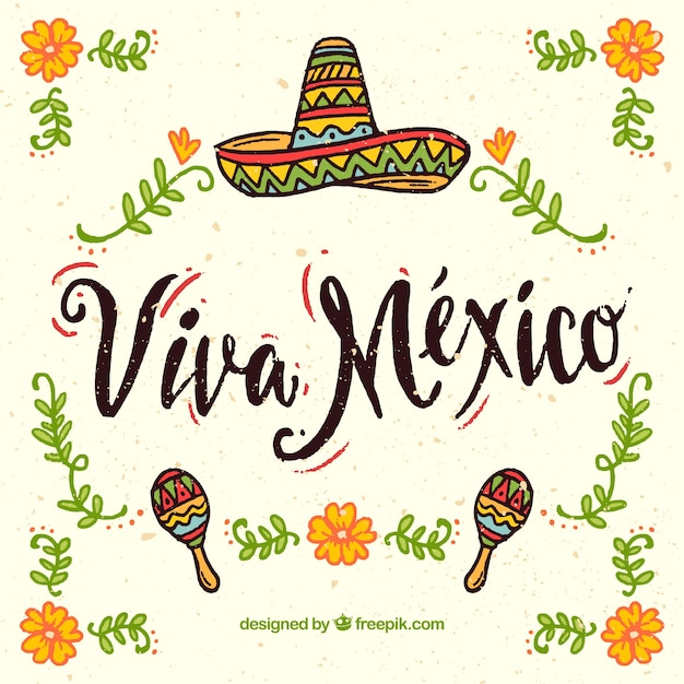 Viva mexico background | Vetor Grátis