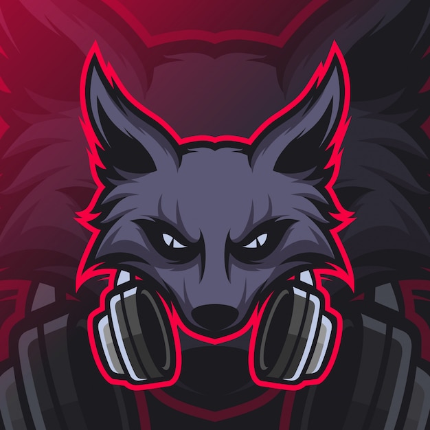 Gamer Wolf Mascot Logo Gamer Wolf Esports Logo Gaming Logo Lobotz