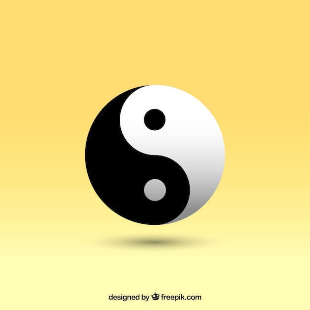 Yin yang vector | Vetor Grátis