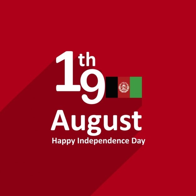 19 agosto l'afghanistan independence day Vettore gratuito