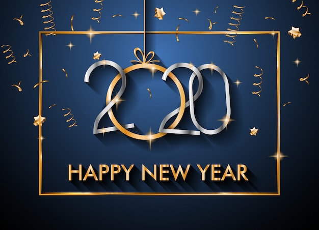 Immagini Per Natale 2020.2020 Happy New Year Background Per I Tuoi Volantini Stagionali E Biglietto Di Auguri Per Natale Vettore Premium