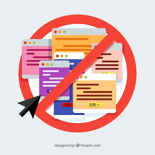 Aggiungi un concetto di pop-up a blocchi con un design piatto Vettore gratuito