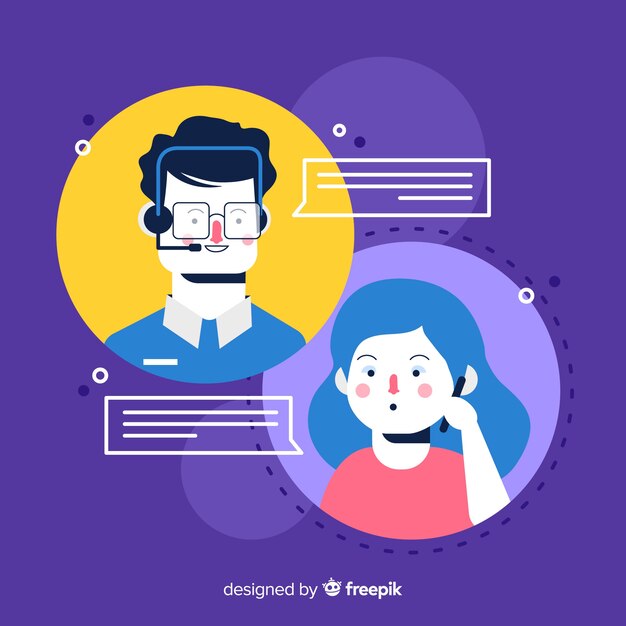 Assistente di call center per aiutare i clienti Vettore gratuito