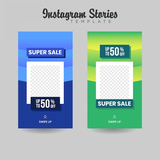 Banner di vendita di stories instagram Vettore Premium