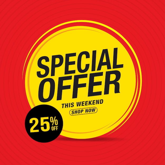 Banner di vendita e offerte speciali Vettore Premium
