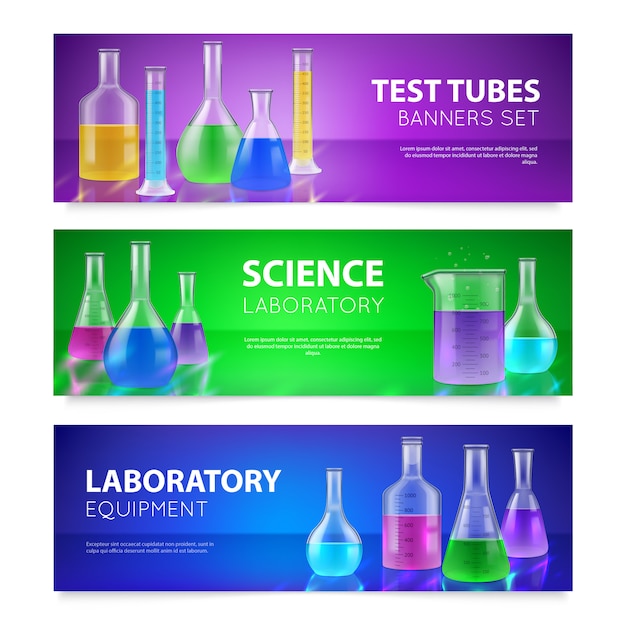 Banner per provette Vettore gratuito