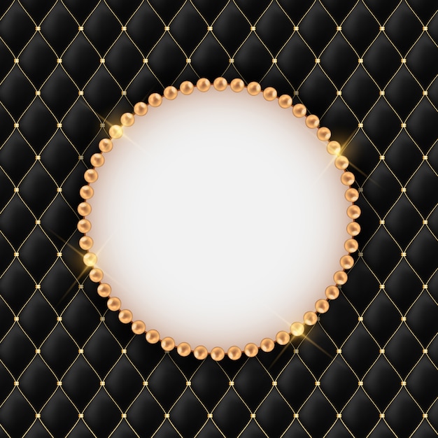 Beautuful astratto con cornice perla. Vettore Premium