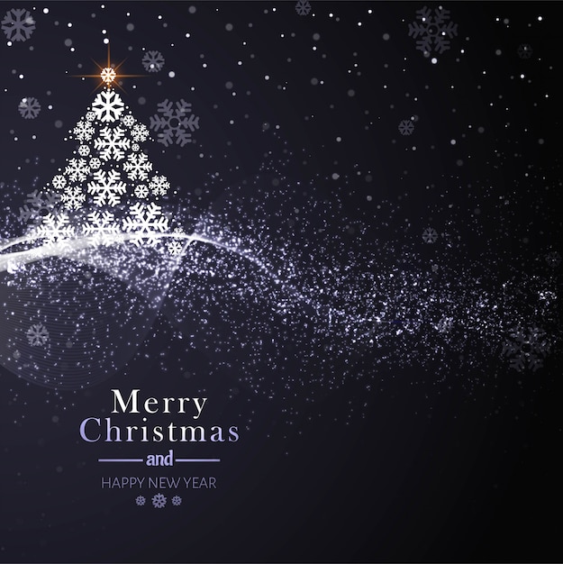 Cartoline Di Buon Natale.Bella Cartolina Di Buon Natale Con La Priorita Bassa Dell Albero Vettore Gratis