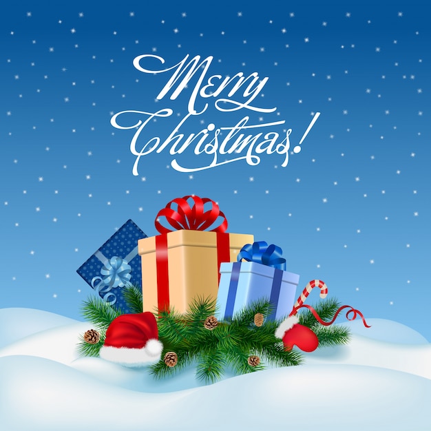 Buon natale e felice anno nuovo auguri illustrazione ...