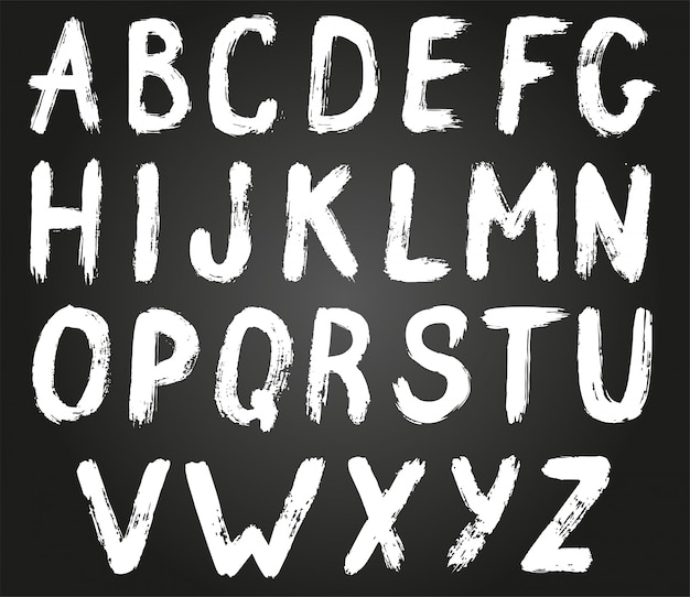 Carattere di script calligrafico vettoriale. carattere scritto a mano stile moderno corsivo calligrafia corsivo. font lettering a mano Vettore Premium