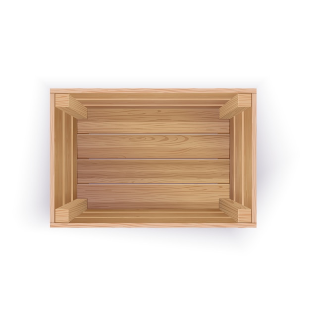 Cassa di legno vuota Vettore Premium
